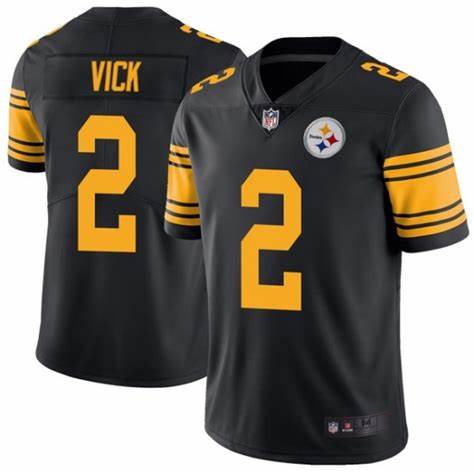 Men's Pittsburgh Steelers #2 Michael Vick Black Color Rush Limited Stitched NFL Jersey